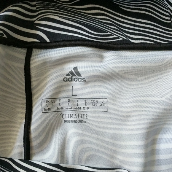 Black and white athletic leggings, ADIDAS - Picture 4 of 4